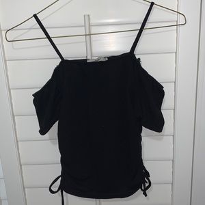 Black off the shoulder top